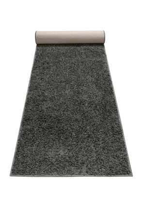 Esprit Alfombra de pelo largo gris oscuro suave 80x230