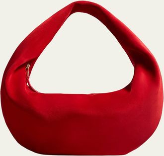 Khaite Olivia Medium Suede Hobo Bag