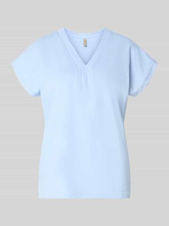 Soyaconcept T-Shirt mit V-Ausschnitt Modell DERBY in Hellblau, Gr&ouml;&szlig;e XXL