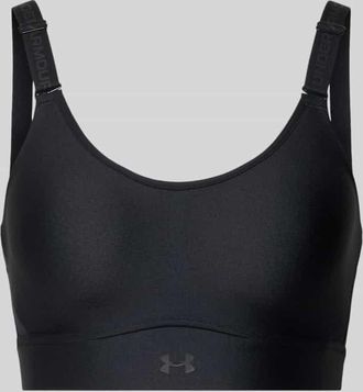Under Armour Regular Fit Sport-BH mit Logo-Print Modell Infinity in Black, Gr&ouml;&szlig;e XL
