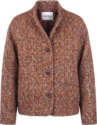 ottod'Ame Tweed Jas - Dames - Blazers - Bruin - S - Tweed - Jassen