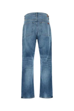 7 For All Mankind Mens Stretch Denim Jeans Lightblue Exterior: Cotton Elastan