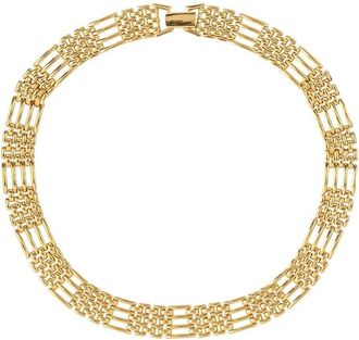 Susan Caplan Vintage 1980s Napier chain-link necklace - women - 22kt Gold Plated Brass - One Size