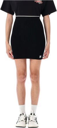 Amiri Rokken, Dames, Zwart, S, Polyester, Rib Gebreide Minirok