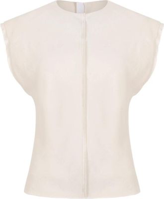 Ami Ami Top - Dames - Blouses - Beige - 2XS - Leer - Overhemden