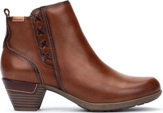 Pikolinos Rotterdam Enkellaars - Dames - Cowboylaarzen - Bruin - 40 EU - Leer - Schoenen