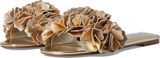 Steve Madden Flo Womens Sandals Gold Leather : 6.5 M, Rubber