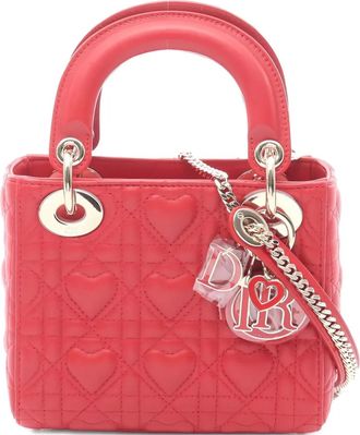 Dior 2010s Cannage Lady Dior tas - Rood
