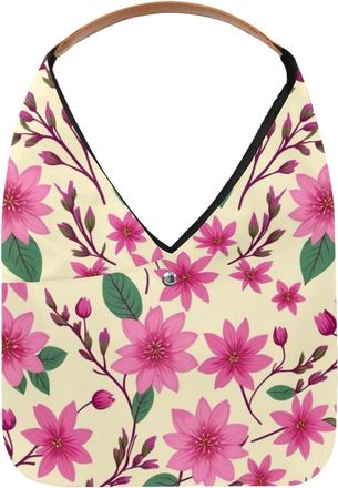 Generic Colorful Flowers Reusable Lightweight Grocery Bags - Foldable Into Compact Pouch, Washable & Sturdy, Multipurpose for Shopping and Travel