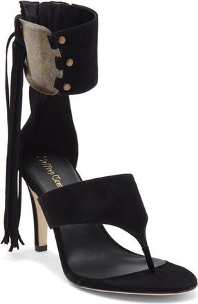 Jeffrey Campbell I Dare U Ankle Cuff Sandal in Black Suede at Nordstrom, Size 6.5