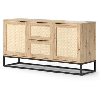 Vicco Credenza Natal, Marrone, 140 x 72.5 cm con 2 porte e 2 cassetti, Vicco