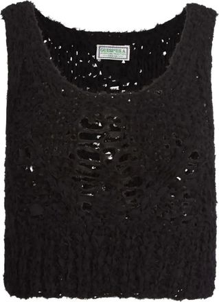Guess Co Top chunky in maglia - Nero