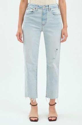 Daze Straight Up Raw Hem Crop Jeans in Swoon Vintage at Nordstrom Rack, Size 31