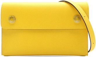 Herm&egrave;s 2024 Epsom Hermesnap Wallet On Strap crossbody bag - Giallo