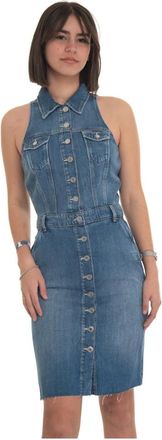 Guess Dames, Jurken, Blauw, Maat: XS Denim