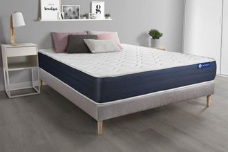 Actisom Somier gris + colch&oacute;n con espuma viscoel&aacute;stica 120 x 195