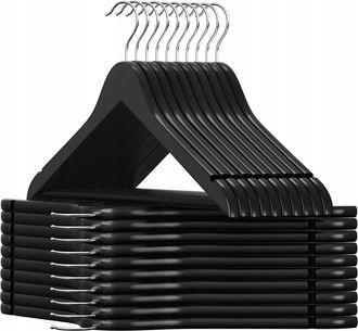 OEM Juego De 30 Perchas Para Armario Rondo De Madera Negra