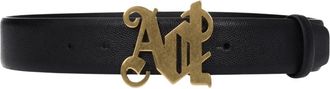 Palm Angels Cintura in pelle effetto vintage - - Accessories - unisex - Nero - ONE SIZE