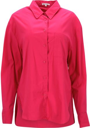 Reformation Will Button Shirt in roze katoen