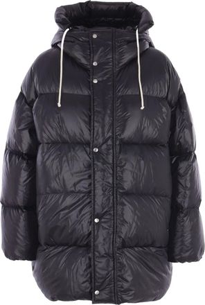 Jil Sander hooded button-up jacket - Black