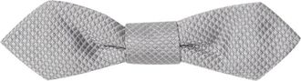 Dolce & Gabbana Zijden geborduurde vlinderdas - Heren - Accessoires - Grijs - Maat: ONE Size Zijde