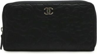 Chanel Pre-owned Wallets, female, Black, Size: ONE SIZE Pre-owned Leather Wallet
