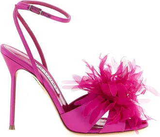 Aquazzura Fuchsia Ankle Strap Heels