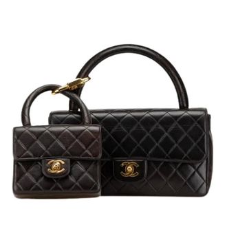 Chanel Pre-owned Vintage Handtas - Dames - Pre-owned - Zwart - Maat: ONE Size Leer