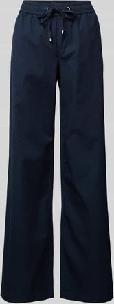 Christian Berg Wide Leg Marlenehose mit elastischem Bund in Dunkelblau, Gr&ouml;&szlig;e 34