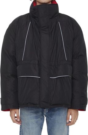 Balenciaga Black Solid Parka Jacket