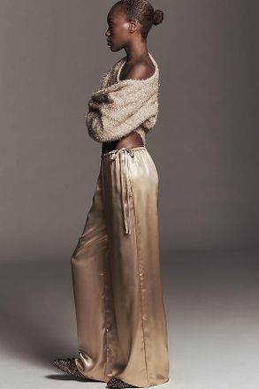 Maeve Liquid Shine Party Pull-On Pants