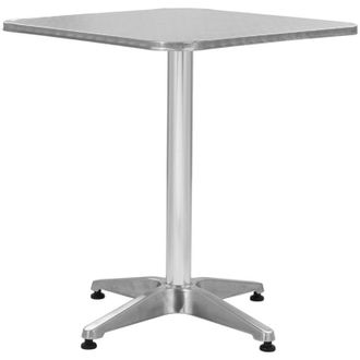 vidaXL Mesa De Jard&iacute;n De Aluminio Plateado 60x60x70 Cm Vidaxl