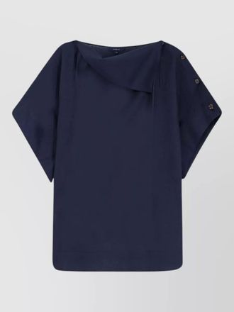 SOEUR issa linen blend boat neck top