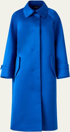 Akris Elliot Oversized Silk Duchess Coat