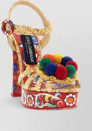 Dolce & Gabbana embroidered platform sandals