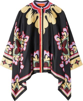 La DoubleJ Mantella a fiori - Nero