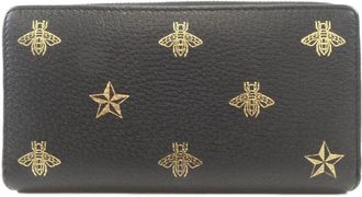Gucci Black Leather Long Wallet (Bi-Fold) (Pre-Owned)