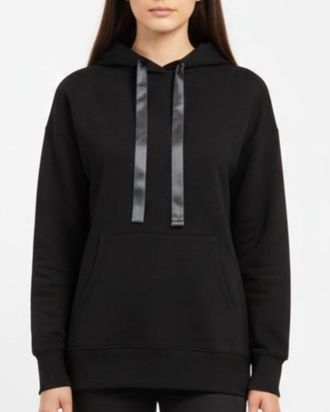 Imperial Drawstring Hoodie Jacket In Black