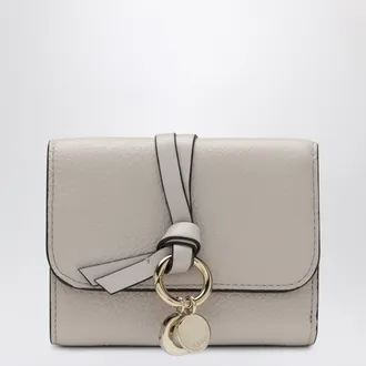Chlo&eacute; Alphabet small trifold wallet in light grey