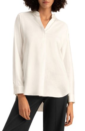 LilySilk Loungeful Split Neck Silk Shirt for Women
