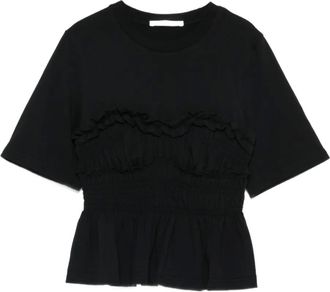 Cecilie Bahnsen Top con ruches - Nero