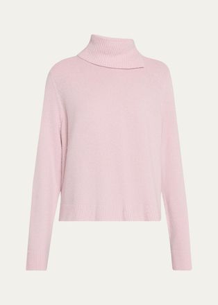 Vince Swing Wool-Cashmere Turtleneck Sweater