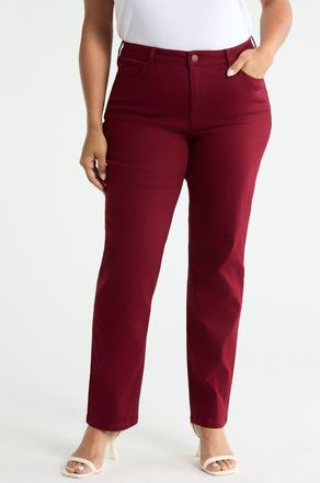 Jones New York Lexington Straight Leg Jeans in Classic Wine at Nordstrom, Size 22W