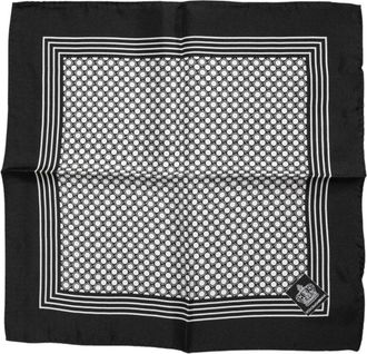 Dolce & Gabbana Elegante Zijden Foulard Sjaal met Logo - Heren - Zijden sjaals - Veelkleurig - ONE Size - Accessoires
