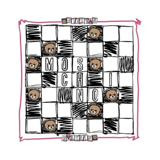 Moschino Silky Scarves, female, Multicolor, Size: ONE SIZE Printed Silk Crepe Scarf