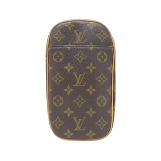 Louis Vuitton Pre-owned Cross Body Bags, female, Brown, Size: ONE SIZE Pre-owned Monogram Pochette Gange Shoulder Bag