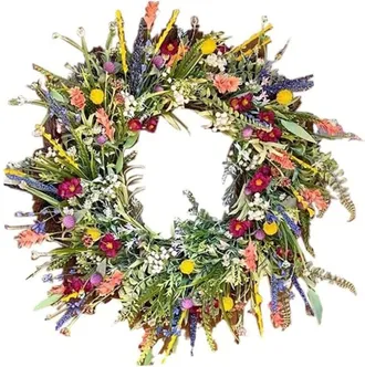 OEM Guirlande De Porte - Couronne Fleurs Sauvages - Pour Decoration Interieure Et Exterieure - 1 Unite