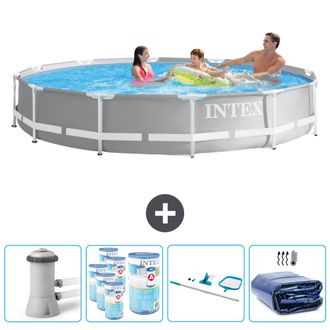 Intex Piscina Prism Frame Redonda - 366x76 Cm - 7-piezas Scb93