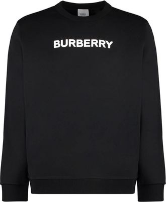 Burberry Katoenen sweatshirt met ronde hals - Heren - Sweatshirts - Zwart - XS - Katoen - Hoodies & sweatvesten