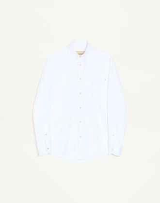 Valentino Valentino Oxford Cotton Shirt With Vgold